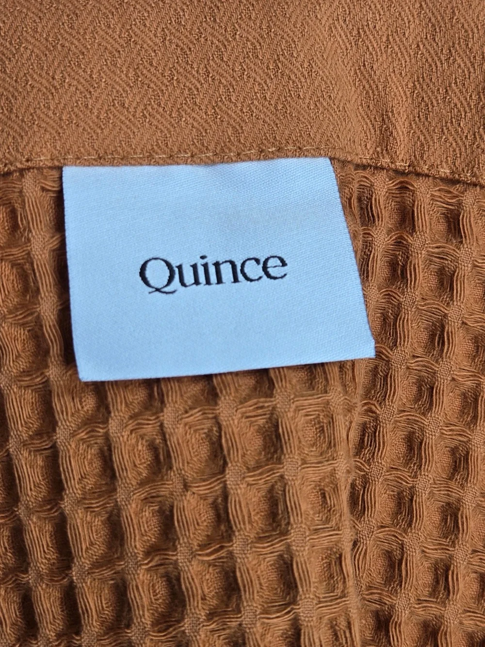 NWT QUINCE Set Of 2 Turkish Waffle Hand Towels Terracotta 8911